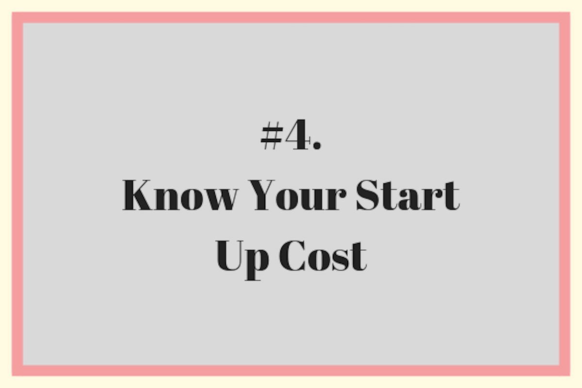 know Your Start Up Cost